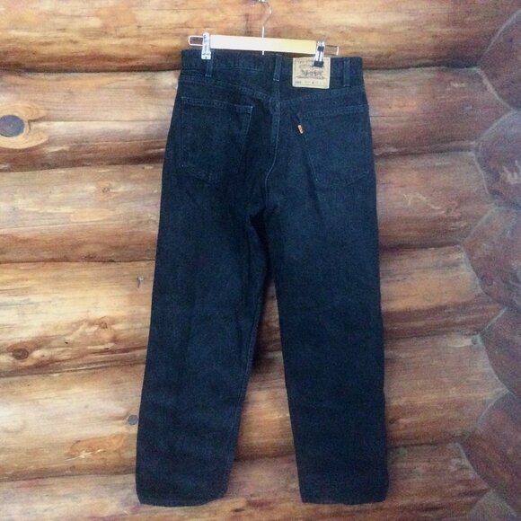 Levis 565 Black 90s VTG Rare Orange Tab Loose Fit Wide Leg EUC Jeans Size 32x32 - Picture 2 of 6